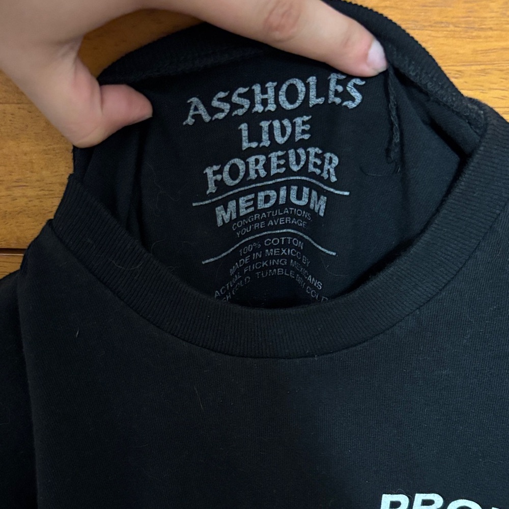 Black Graphic Tee "Product of Childhood Trauma" - Picture 2 of 3